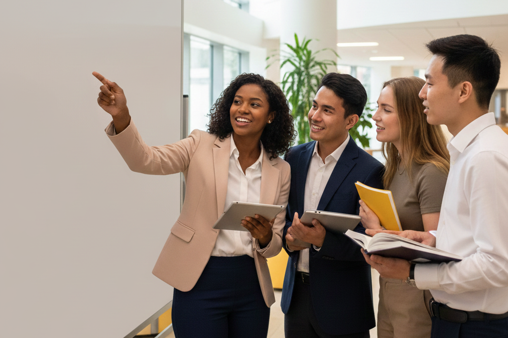 How a Cannabis Studies Degree Can Support Management Career Goals 1 Cannabis industry professional reviewing business information in a workplace setting